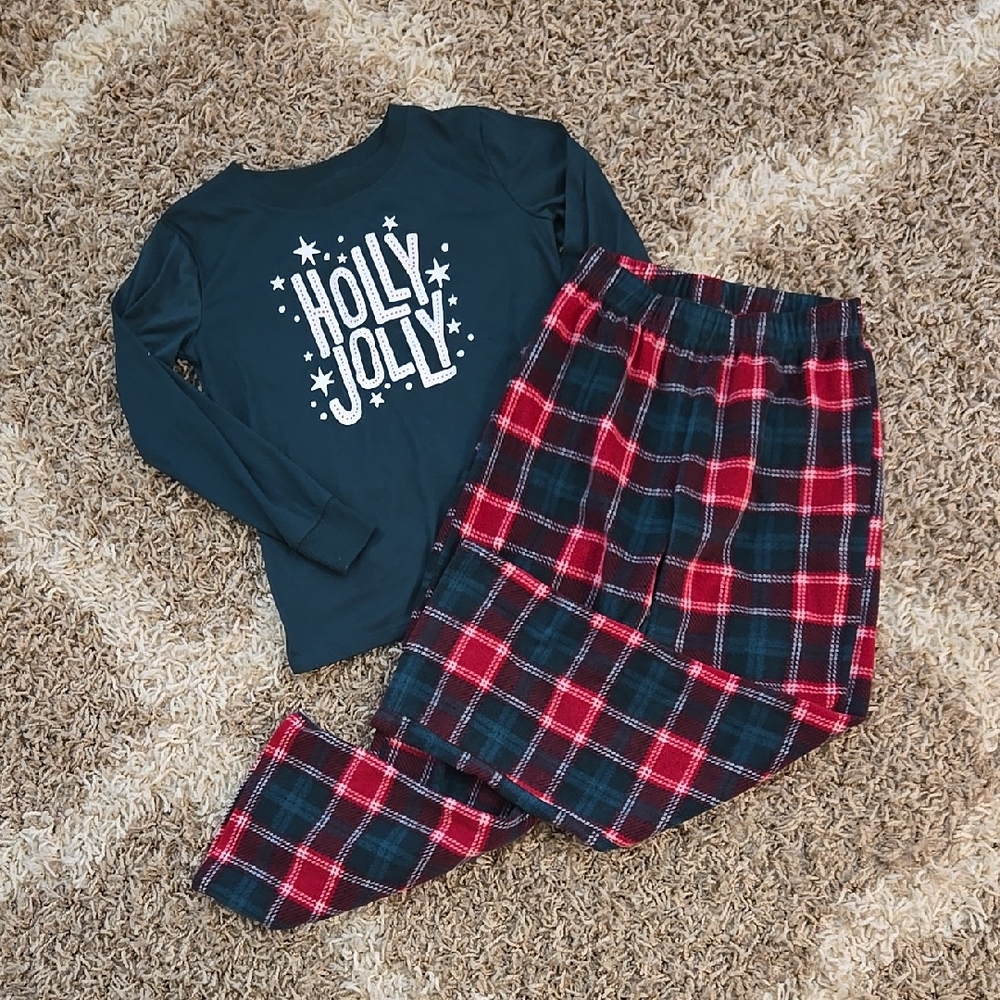 Berkley Jensen Kids Plaid Holly Jolly Pajama Set